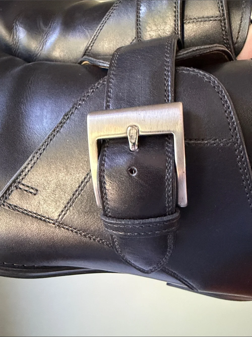 Magnanni Black Leather Monk Strap Dress Shoes Single Monk Buckle Oxford Portugal